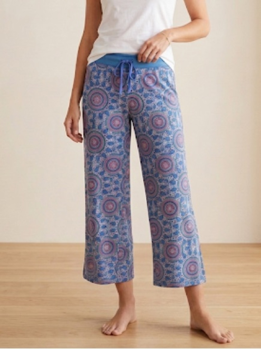 Cynthia Rowley Paisley Printed Cropped Pants Size Large